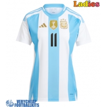 Argentina Angel Di Maria #11 Replica Home Shirt Ladies Copa America 2024 Short Sleeve